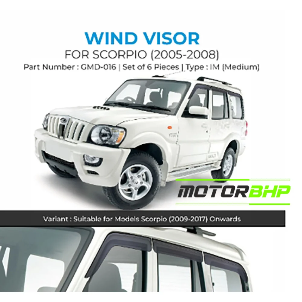Buy Mahindra Scorpio Rain Door Visor Accessories Online Shopping
